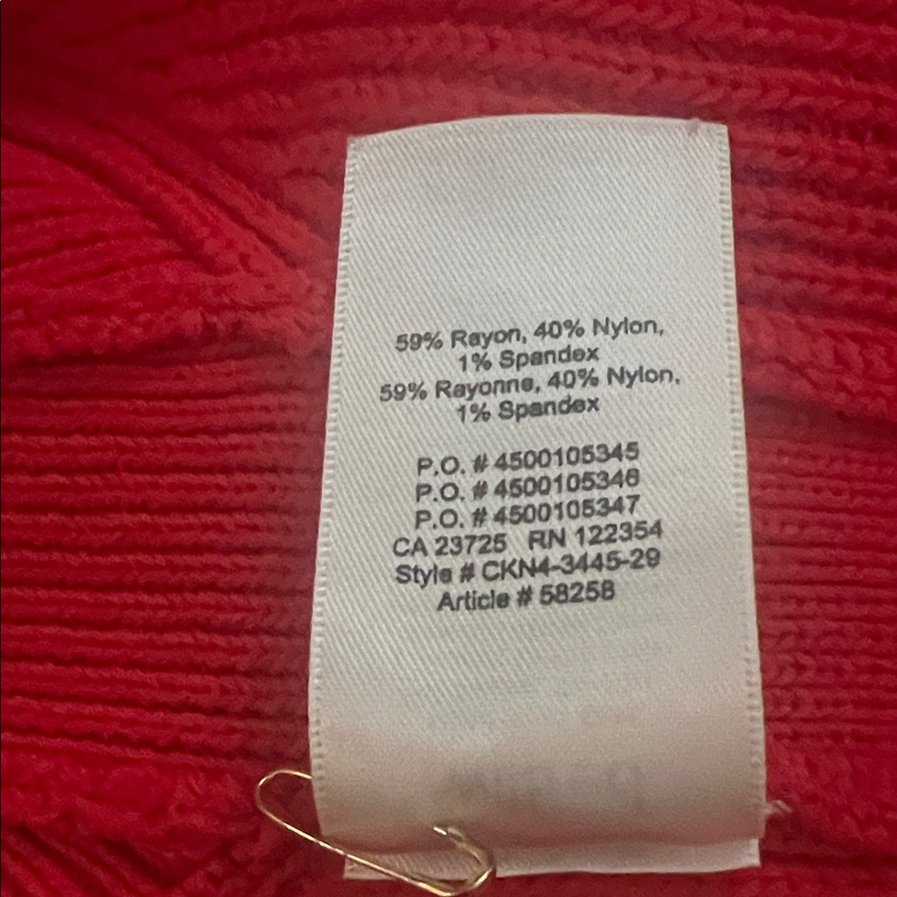 Wilfred Red Sleeveless Knit Top S - Picture 5 of 6